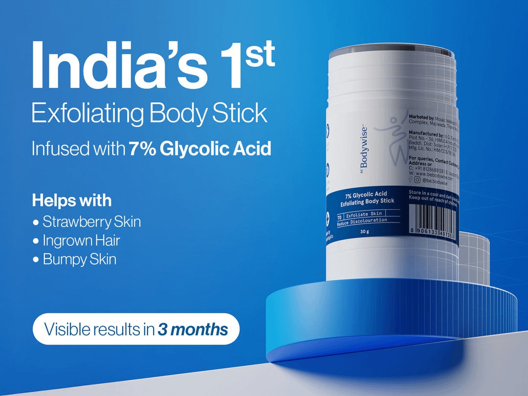 Be Bodywise 7% Glycolic Acid Exfoliating Body Stick