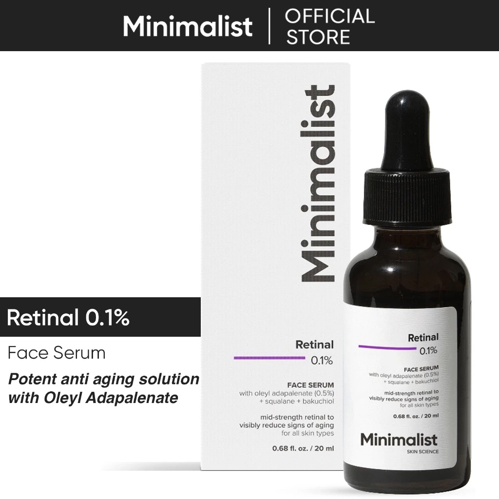 Be Minimalist 0.1% Retinal Anti-aging Serum With Oleyl Adapalenate (0.5%) & Bakuchiol