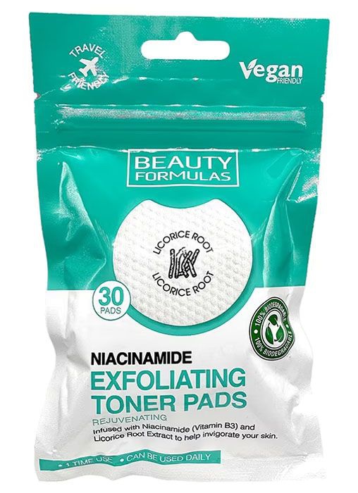 Beauty Formulas Niacinamide Exfoliating Toner Pads