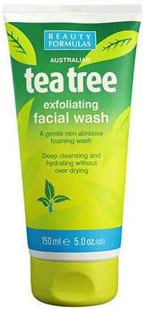 Beauty Formulas Tea Tree Exfoliating Facial Wash