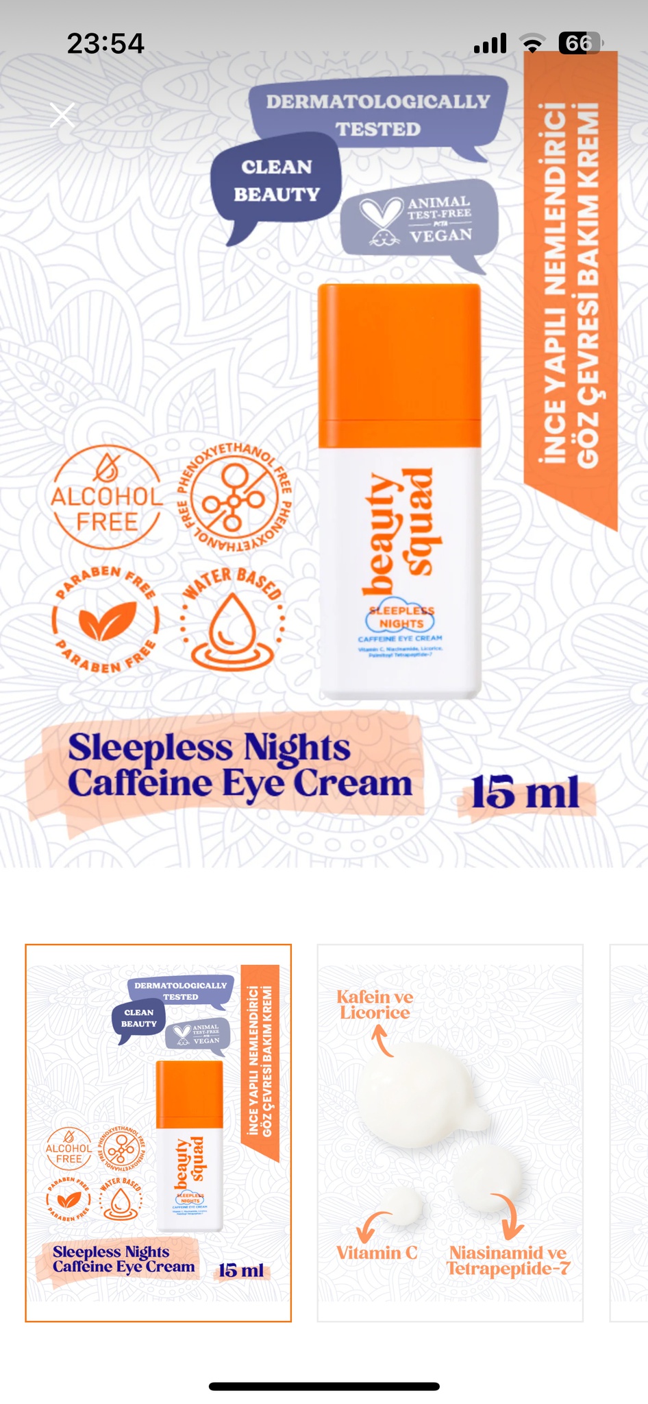 Beauty squad Sleeplees Nights Eye Cream
