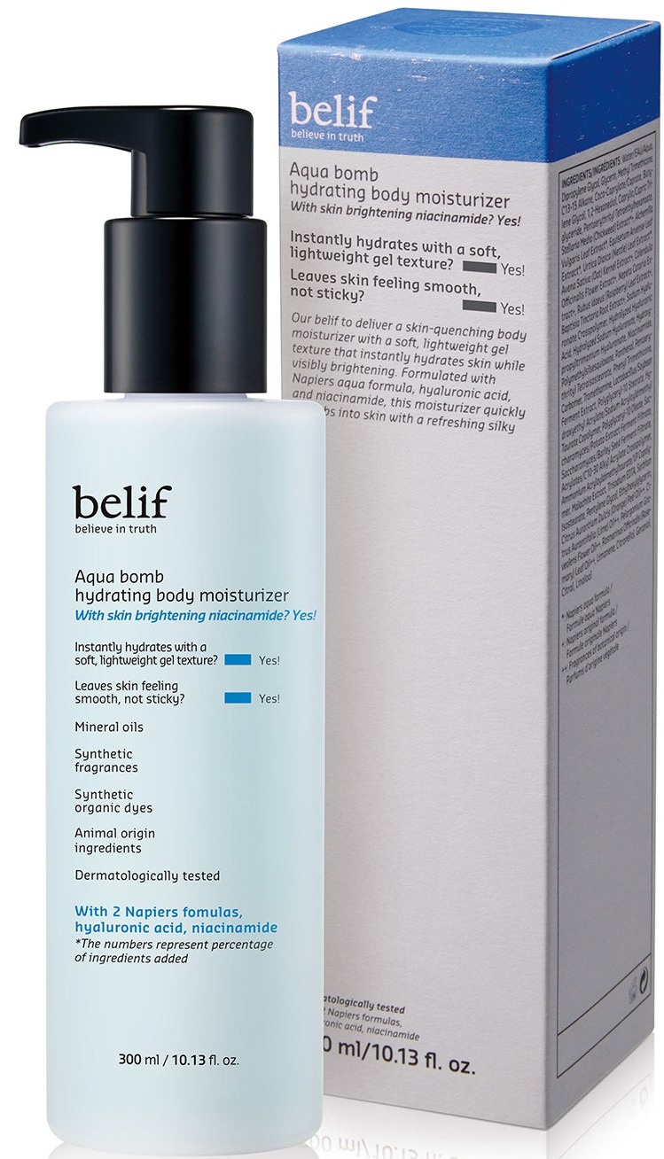 Belif Aqua Bomb Hydrating Body Moisturizer With Niacinamide And Hyaluronic Acid