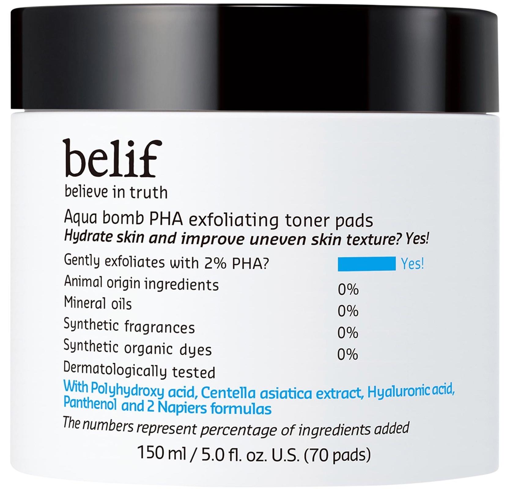 Belif Aqua Bomb PHA Exfoliating Toner Pads