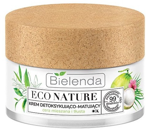 Bielenda Eco Nature | Detoxifying And Mattifying Face Cream With Coconut Water + Green Tea + Lemon Grass