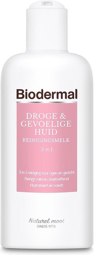 Biodermal Droge & Gevoelige Huid Reinigingsmelk 3 In 1