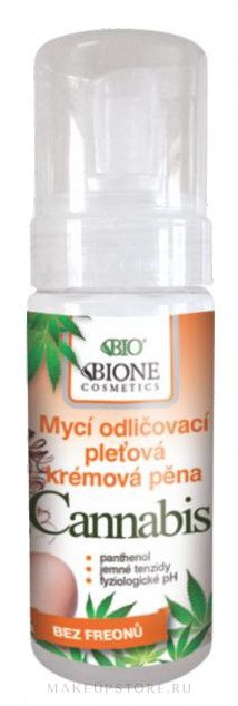 Bione Cosmetics Cannabis Cleansing Make-Up Removal Cream Foam