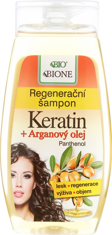 Bione Cosmetics Regenerating Shampoo - Keratin + Argan Oil