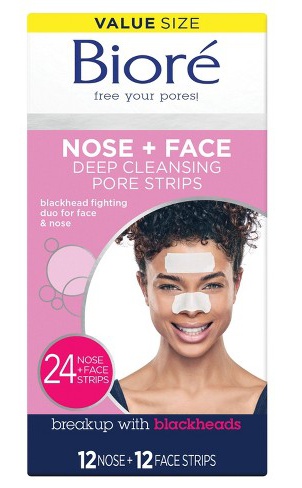 Biore Nose+Face, Deep Cleansing Pore Strips