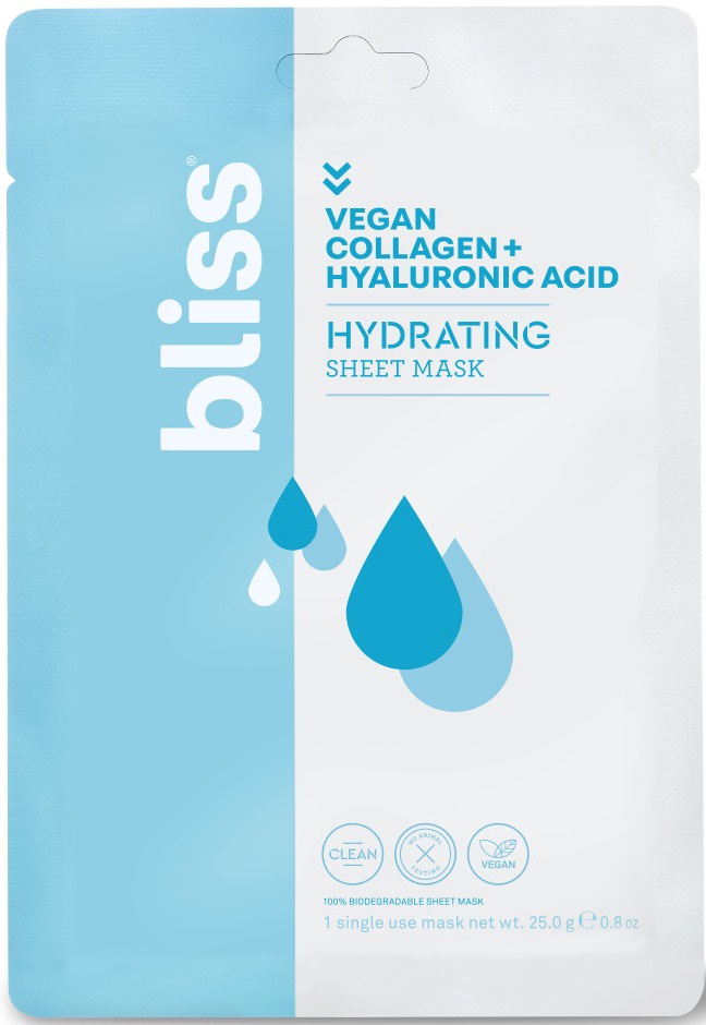 Bliss Vegan Collagen + Hyaluronic Acid Hydrating Sheet Mask
