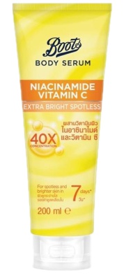 Boots Body Serum Niacinamide Vitamin C Extrat Bright Spotless