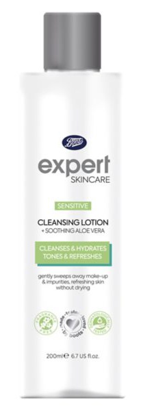 Boots Expert Sensitive Cleansing Lotion + Soothing Aloe Vera