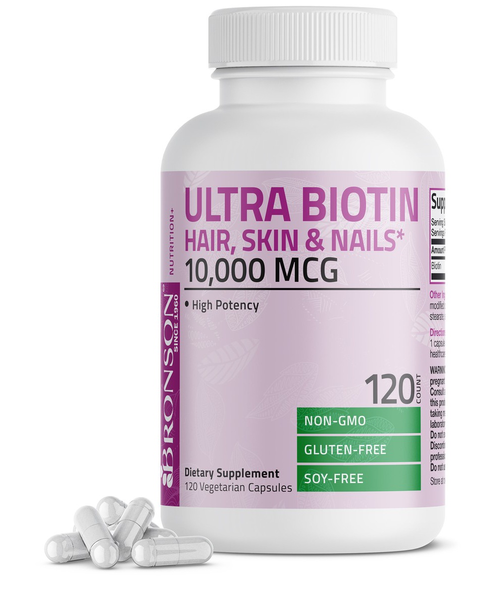 Bronson Ultra Biotin 10,000 Mcg Hair Skin And Nails Supplement