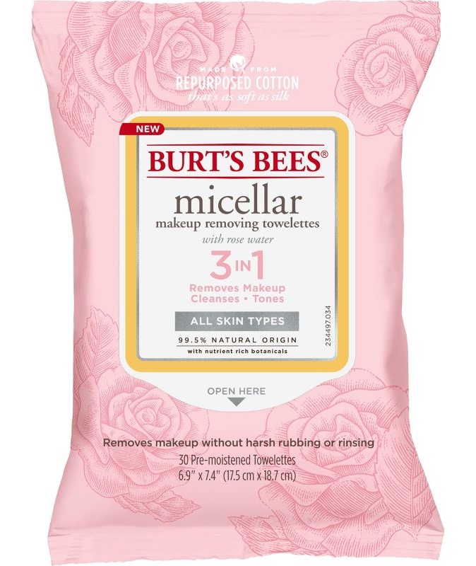 Burt's Bees Micellar Makeup Removing Towelettes - Rose