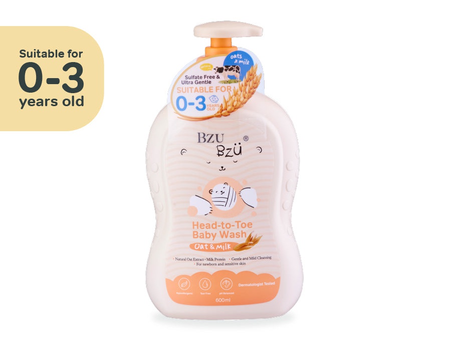 Bzu bzu Head To Toe Baby Wash Oat & Milk