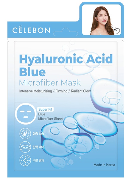 CÉLEBON Hyaluronic Acid Blue Microfiber Mask