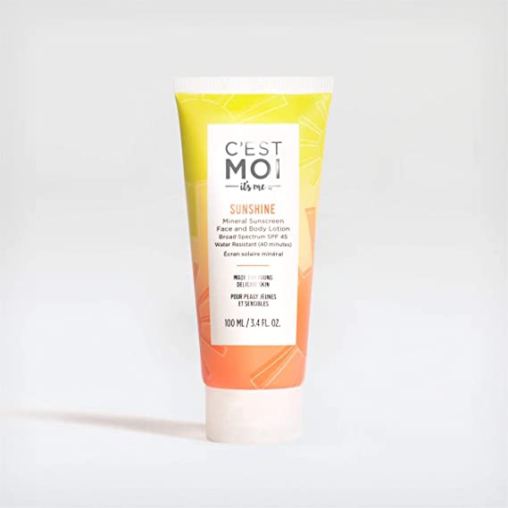 C'est Moi Sunshine Mineral Sunscreen Lotion Broad Spectrum Spf 45 Water Resistant