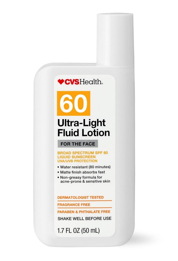 CVS Health Ultra-Light Fluid Lotion For The Face, SPF 60