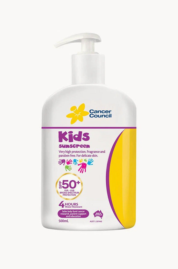 Cancer Council SPF 50+ Kids Sunscreen Pump Water Resistance