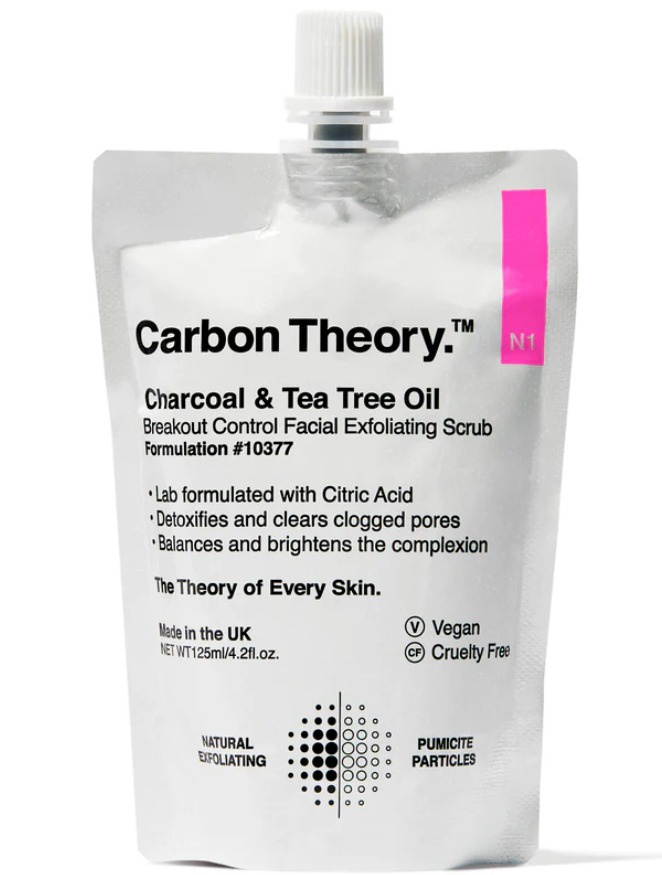 Carbon Theory Charcoal & Tea Tree Oil Breakout Control Facial Exfoliating Scrub