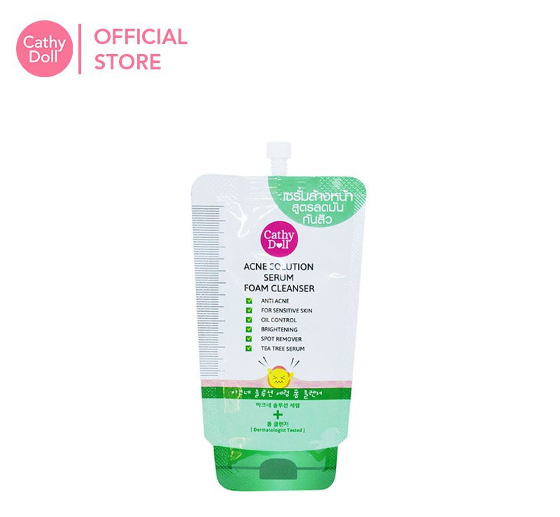 Cathy Doll Acne solution serum foam cleanser