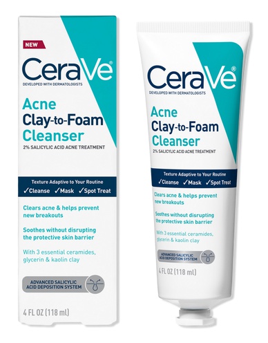 CeraVe Acne Clay-to-foam Cleanser