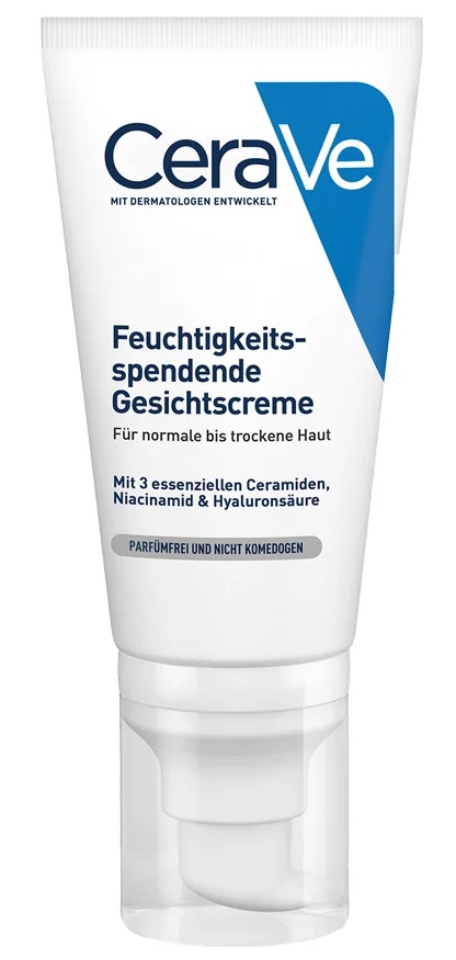 CeraVe Feuchtigkeitsspendende Gesichtscreme Für Normale Bis Trockene Haut