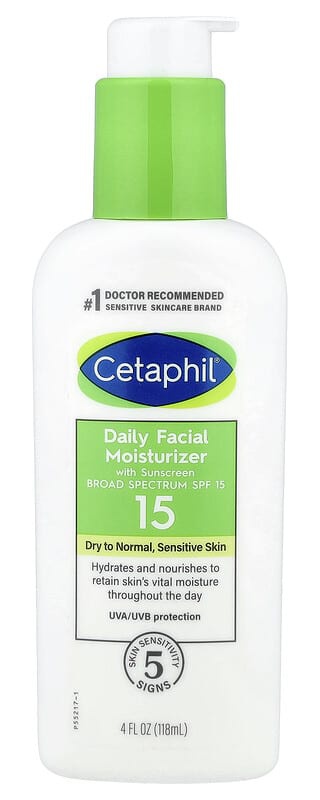 Cetaphil Daily Facial Moisturizer With Sunscreen, Dry To Normal, Sensitive Skin