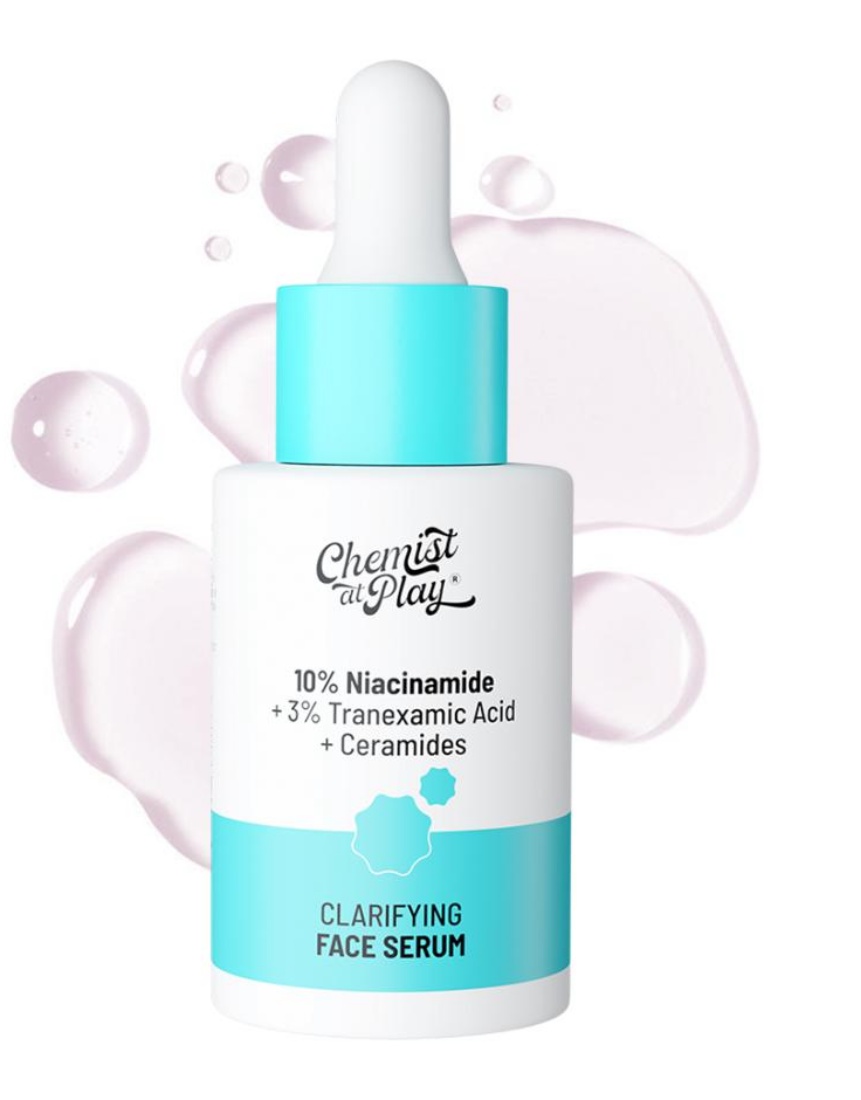 Chemist at Play Clarifying Serum, 10% Niacinamide, 3% Tranexamic Acid, For Clear & Spotless Skin