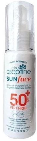 Cire Aseptine Sunface 50+ Sunscreen Lotion