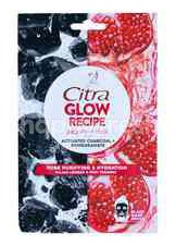 Citra Glow Recipe Juicy Sheet Mask Activated Charcoal + Pomegranate