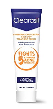 Clearasil Stubborn Acne Control 5-In-1 Spot Treatment Cream
