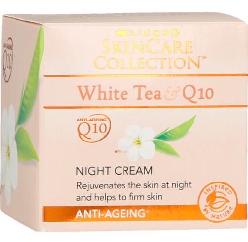 Clicks Skincare Collection White Tea & Q10 Anti-Ageing Night Cream
