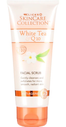 Clicks Skincare Collection White Tea & Q10 Anti-ageing Facial Scrub