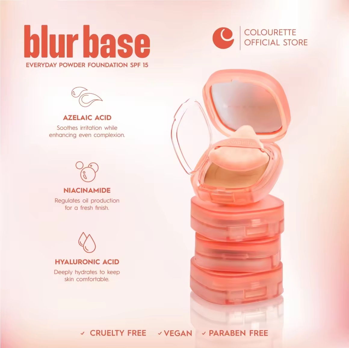 Colourette Blur Base Everyday Powder Foundation SPF 15