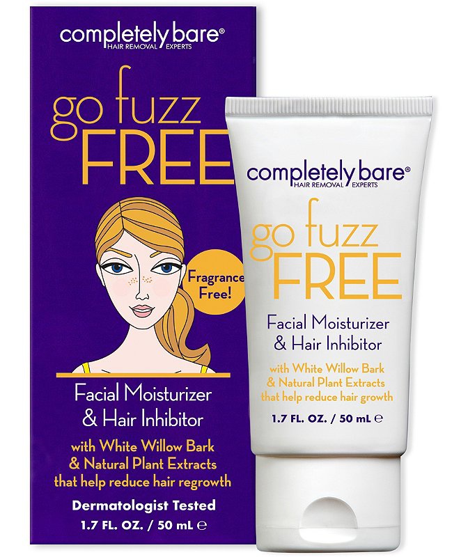 Completely Bare Go Fuzz Free Facial Moisturizer & Hair Inhibitor Fragrance Free