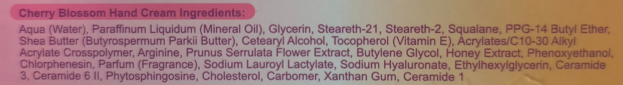 Complexion boutik Cherry Blossom Hand Cream