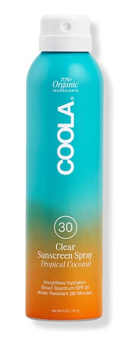 Coola Classic Body Organic Sunscreen Spray SPF 30 Tropical Coconut