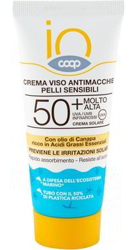 Coop Vivi verde Crema Viso Antimacchie Pelli Sensibili 50+
