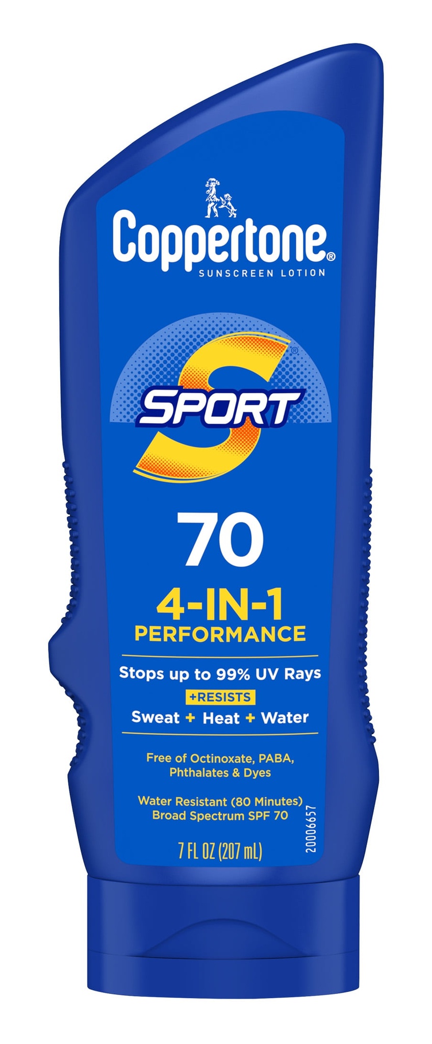 Coppertone Sport, Sunscreen Lotion, 4-in-1 Performance, SPF 70, 7 Fl Oz (207 Ml)