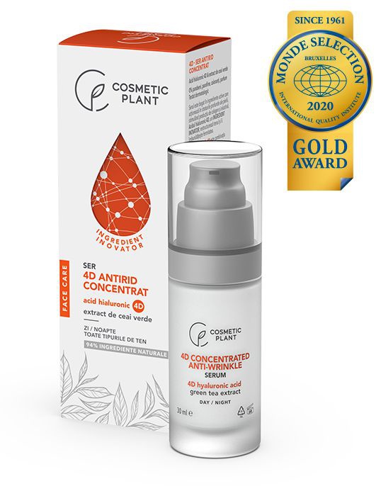 Cosmetic Plant 4D - Ser Antirid Concentrat Cu Acid Hialuronic 4D & Extract De Ceai Verde