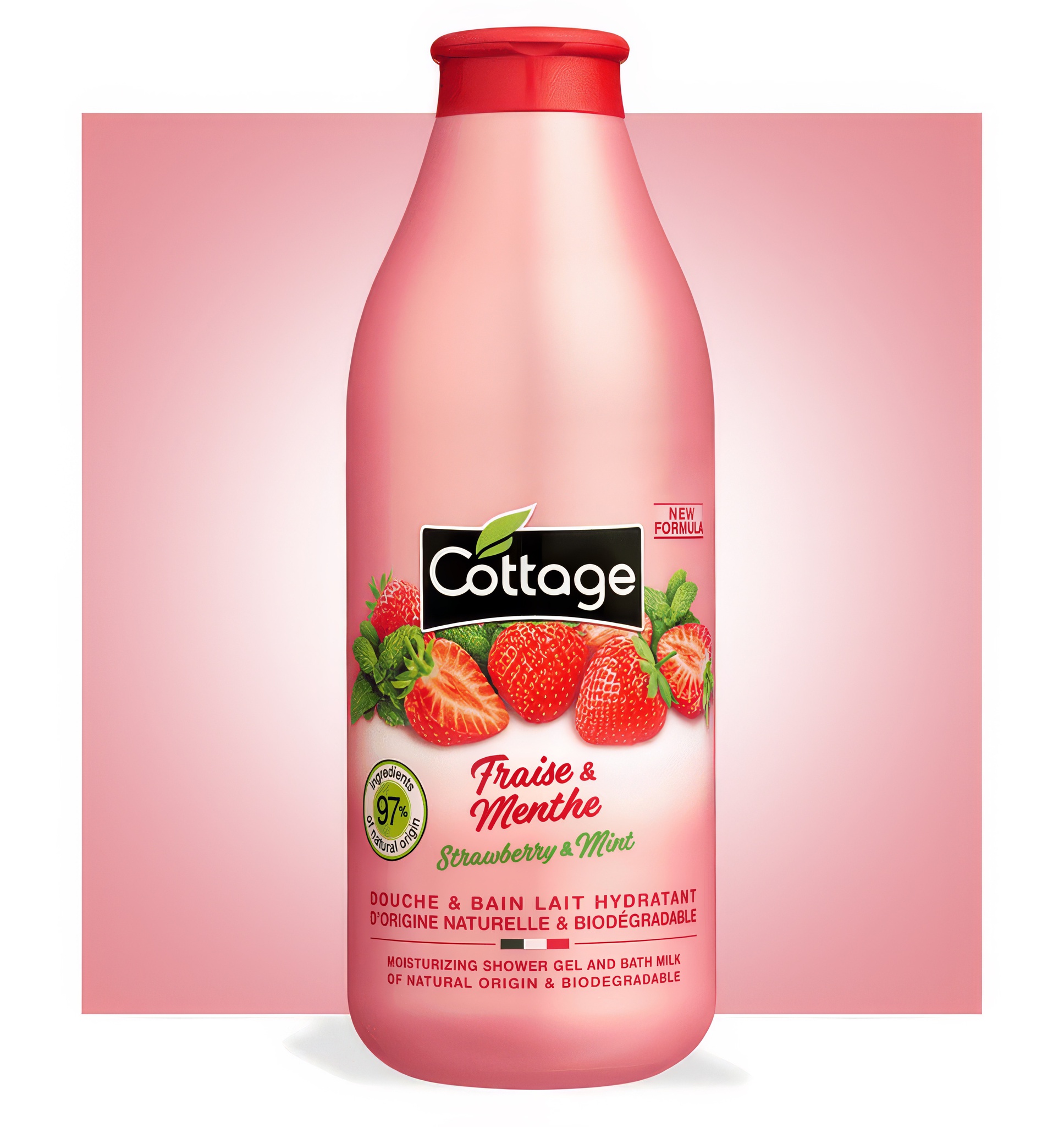 Cottage Fraise & Menthe [stawberry & Mint] Douche & Bain Lait Hydratant