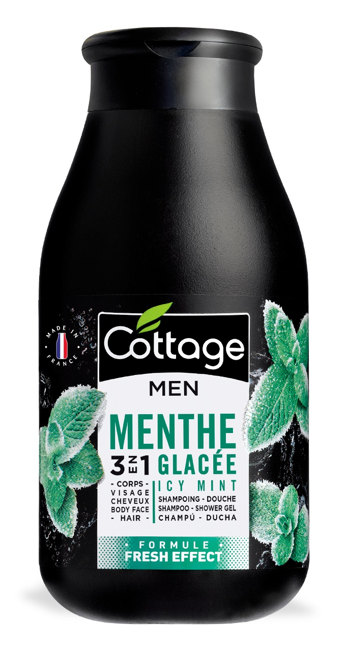 Cottage Menthe Glacée 3 In 1 Face Body Hair Shower Gel