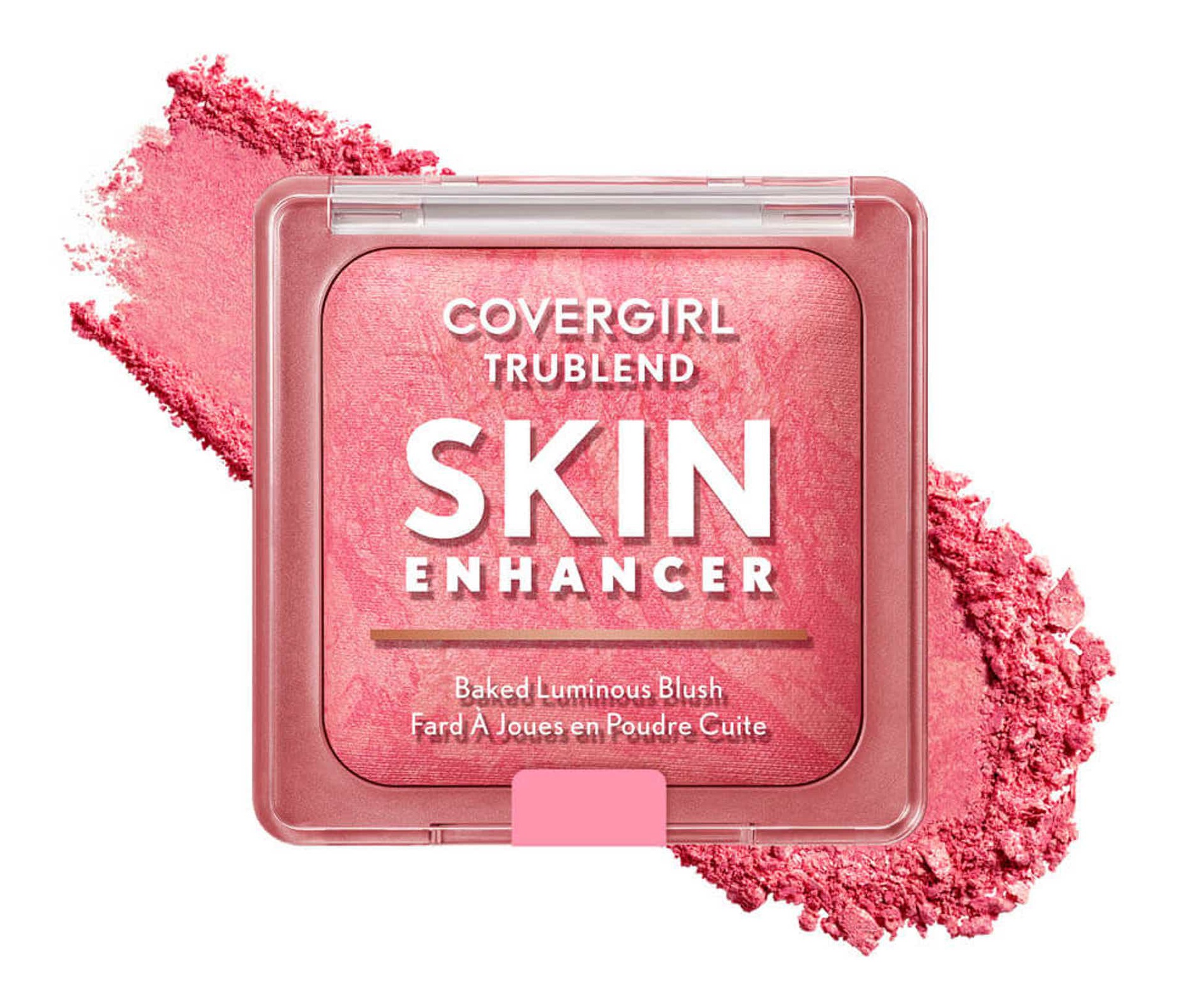CoverGirl Trublend Skin Enhancer Baked Luminous Blush, With Hyaluronic Acid & White Rose Extract