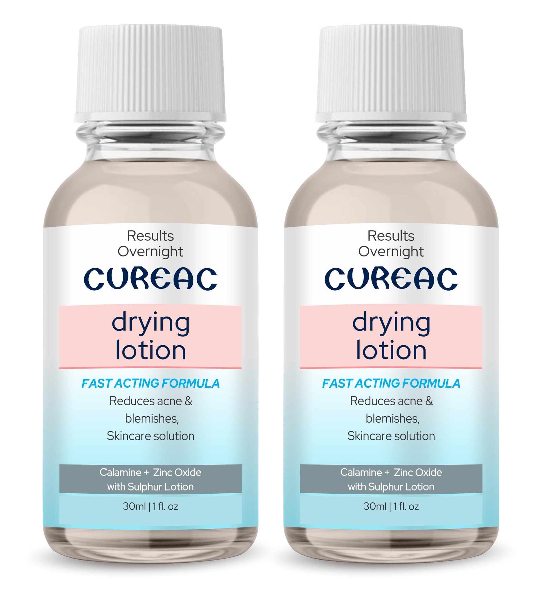 Cureac Drying Lotion For Pimples – Fast Acting Acne Spot Drying Lotion With Calamine