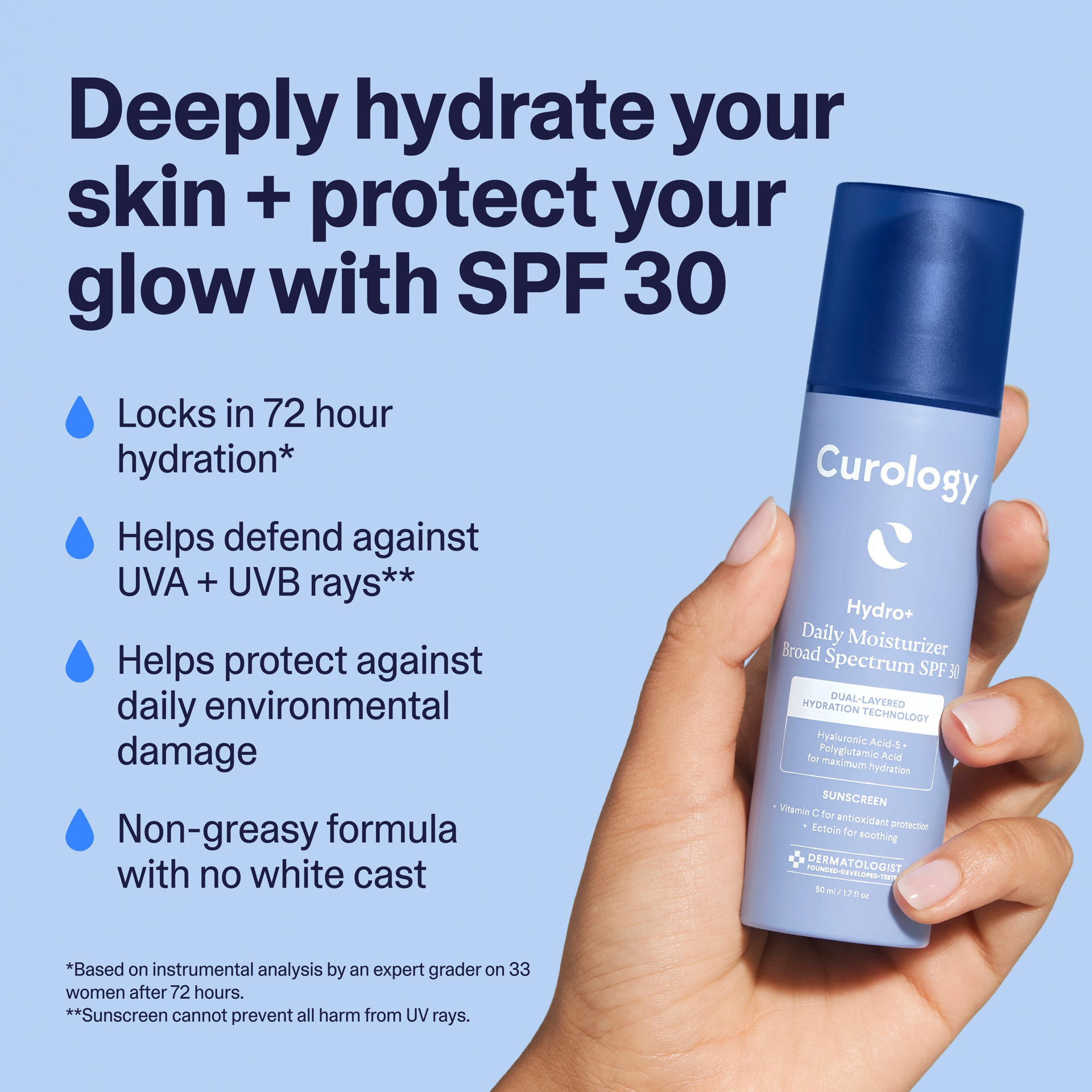 Curology Hydro+ Daily Moisturizer Broad Spectrum SPF 30