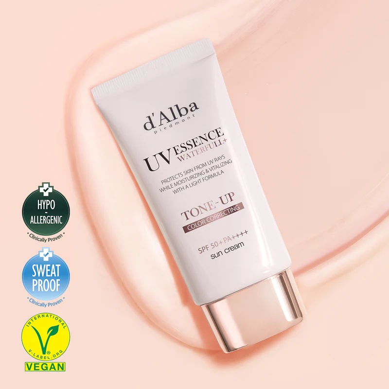 D'Alba Waterfull Pink Correcting Tone-up Sunscreen