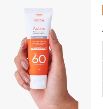 DARROW ACTINE Protetor Solar FPS 60 Sem Cor