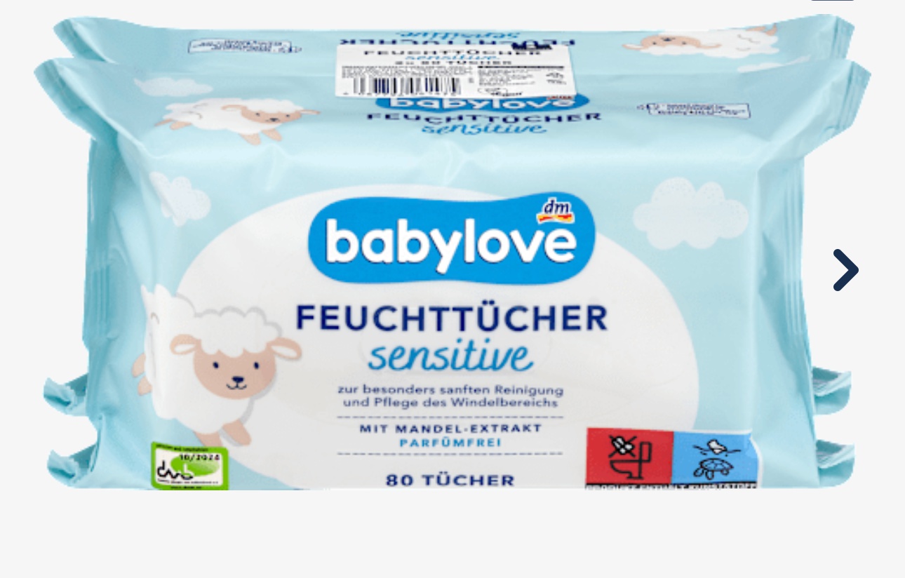 DM Babylove sensitive wipes Dm Babylove Feuchttucher