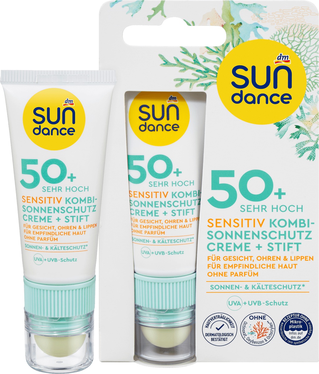DM Sundance 50+ Serh Hoch Sensitiv Kombi Sonnenschutz Creme + Stift