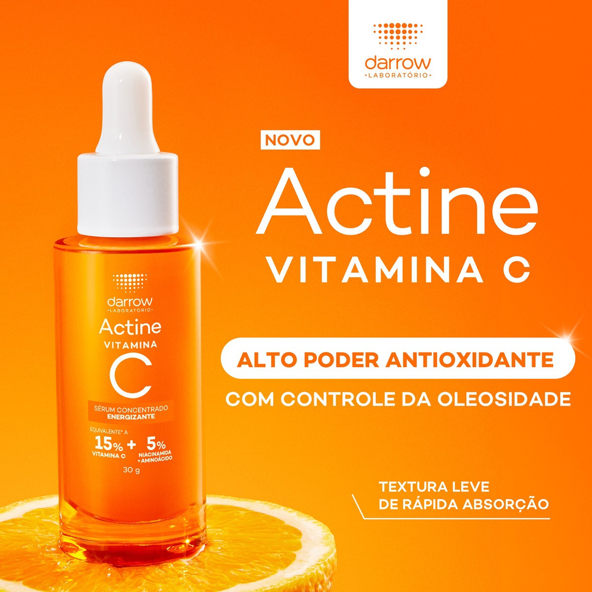 Darrow Actine Vitamina C 30g A Vitamina C Da Pele Oleosa